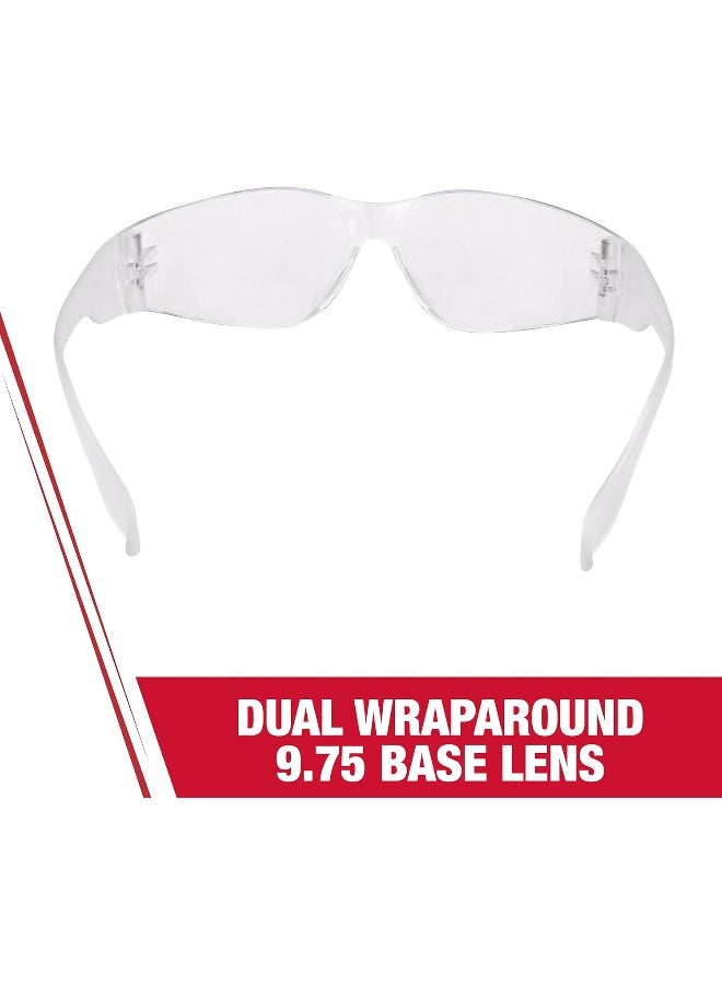 Radians Clear Safety Glasses, Scratch-Resistant, Wraparound, One Size - Image 4